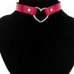 Sexy Heart Punk Leather Choker Necklace