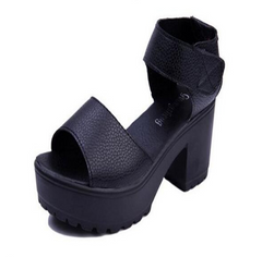 Open Toe Thick Heel Women Platform Sandal