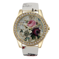 Chinese Style Peony Pattern Digital Watch