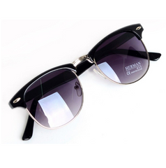 Unisex Retro Avaitor Golden Mirrored Sunglass