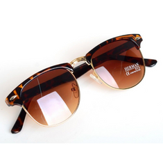 Unisex Retro Avaitor Golden Mirrored Sunglass