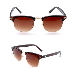 Unisex Retro Avaitor Golden Mirrored Sunglass