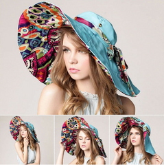 Fashion Foldable Brimmed Sun Hat for Women