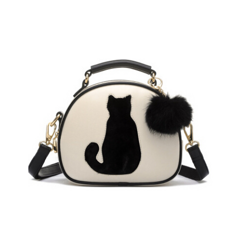 Cat Printing Fashion Leather Handbags