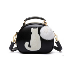 Cat Printing Fashion Leather Handbags