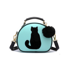 Cat Printing Fashion Leather Handbags