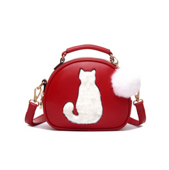 Cat Printing Fashion Leather Handbags